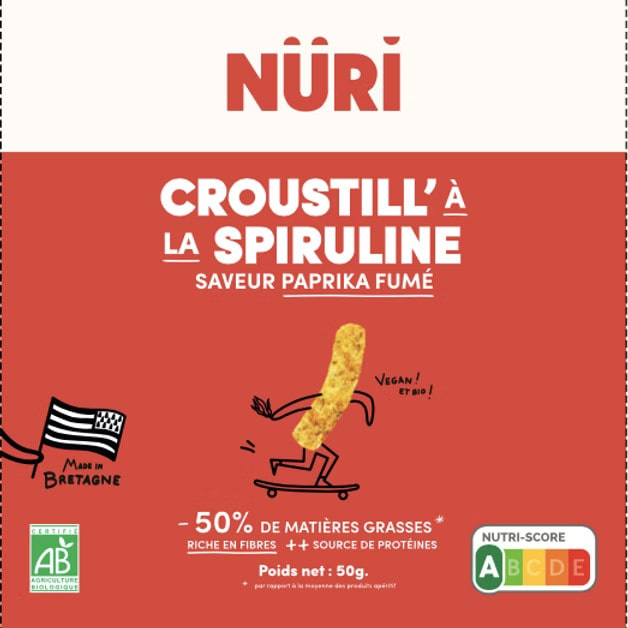 Spirulina and Smoked Paprika Puffed Chips