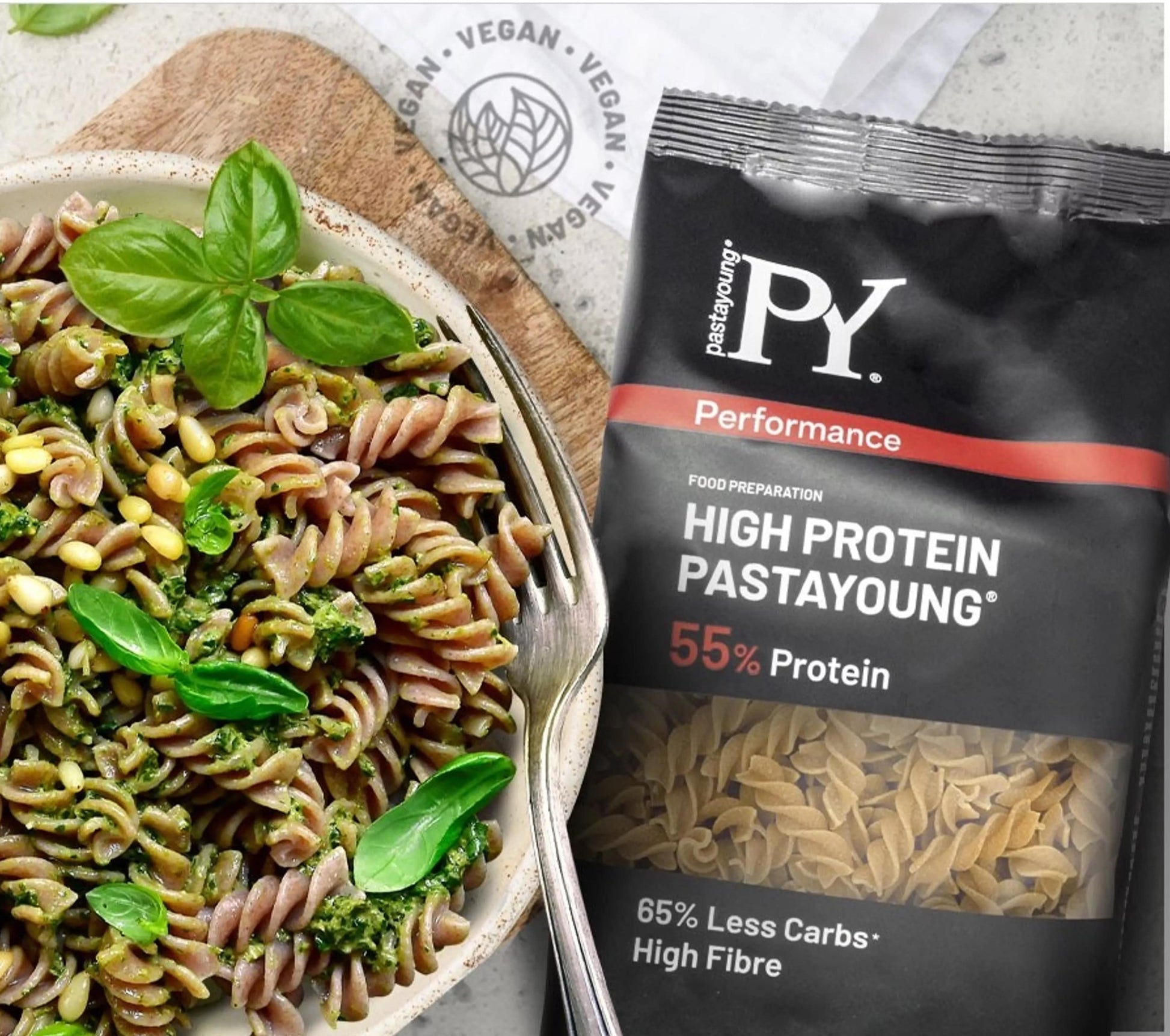 High protein pasta Fusilli