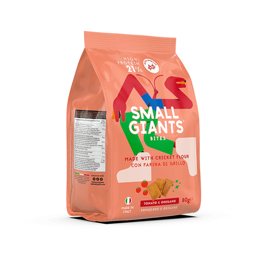 Small Giants - Edible crickets crackers tomato and oregano
