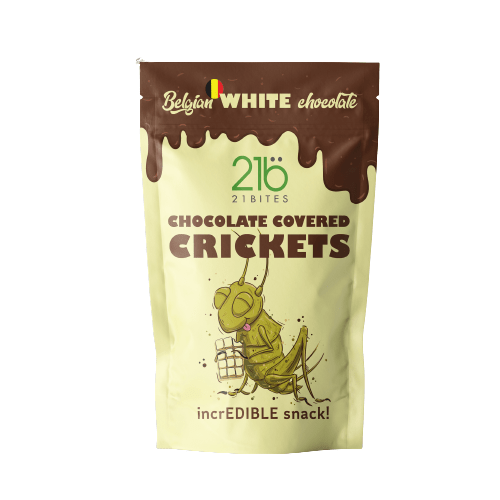 21bites - White chocolate covered crickets - 21bites
