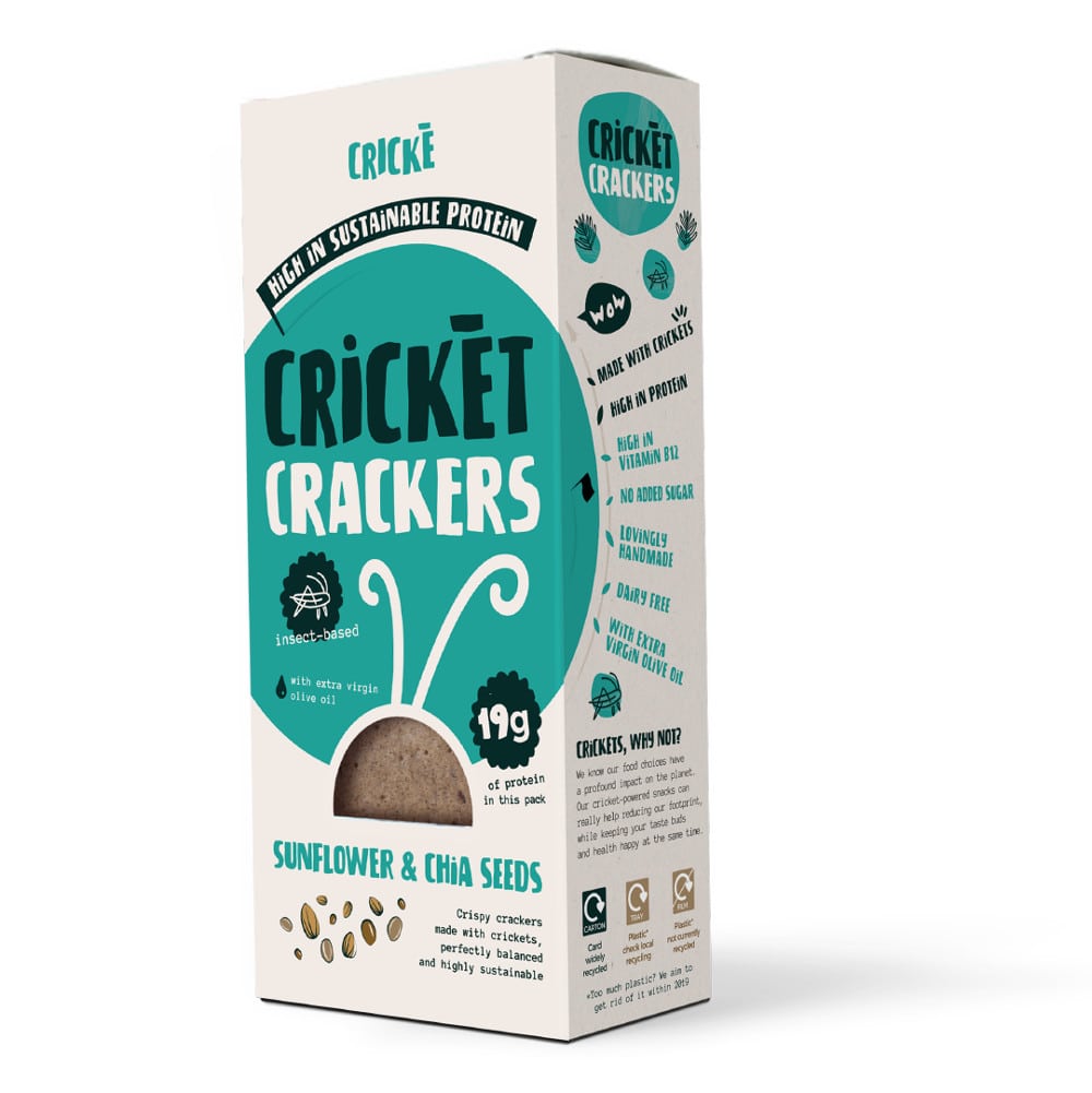 Crickè - Sunflower & Chia Seeds cricket crackers - 21bites