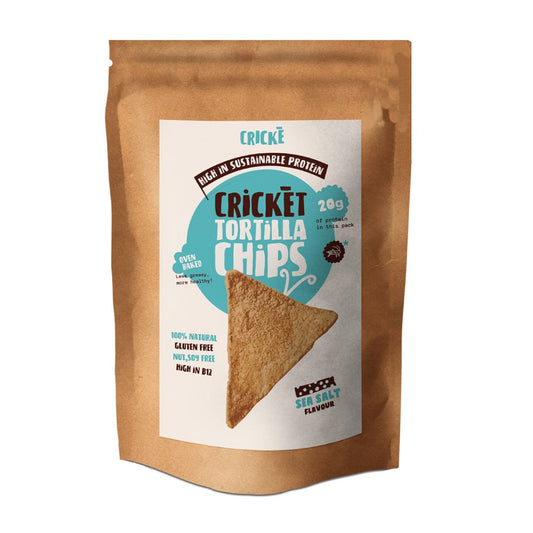 Crickè - Sea salt cricket tortilla chips - 21bites
