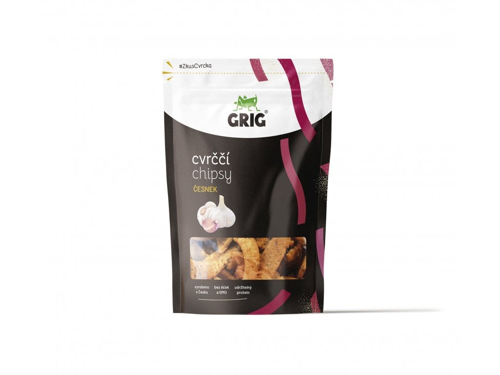 Grig - Garlic Cricket chips - 21bites