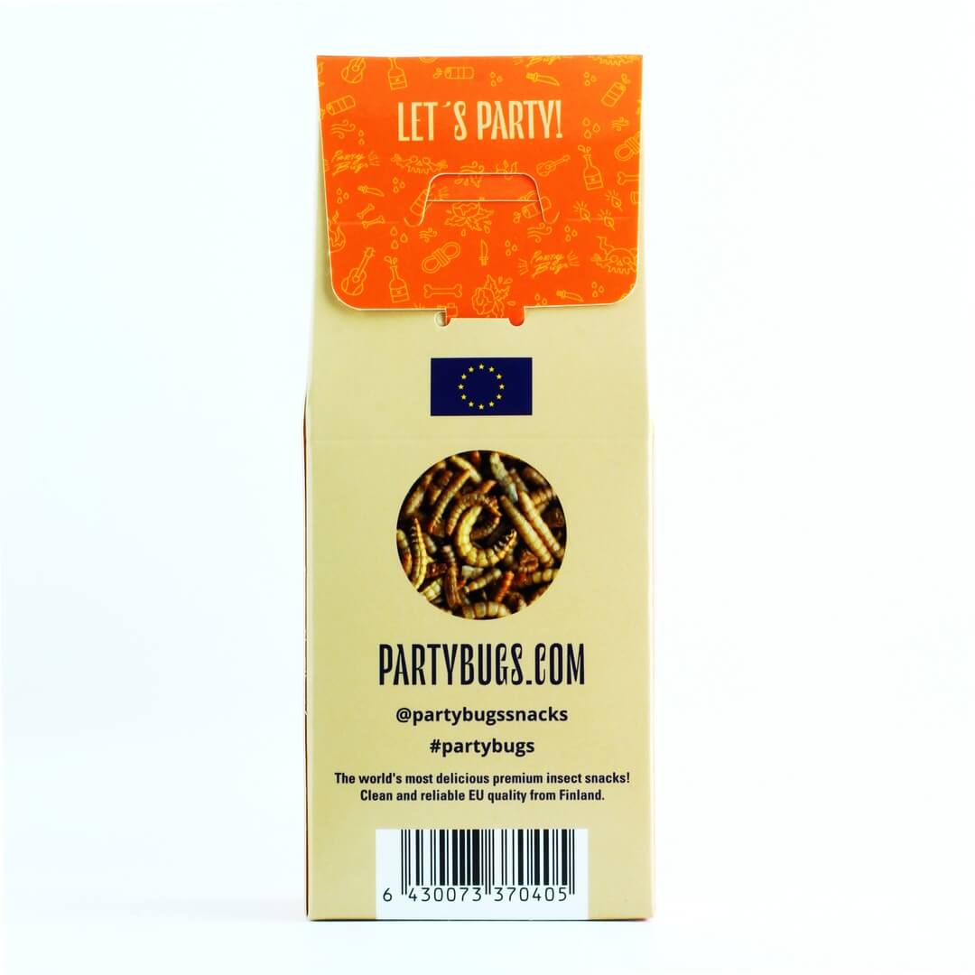 Party Bugs - Cheesy Cheddar Mealworms - 21bites