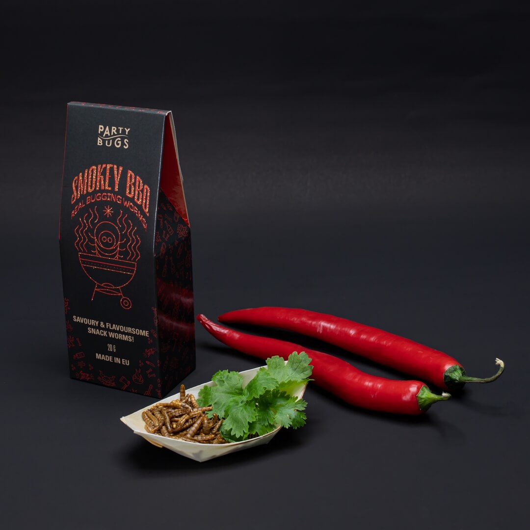 Party Bugs - Smokey BBQ Mealworms - 21bites