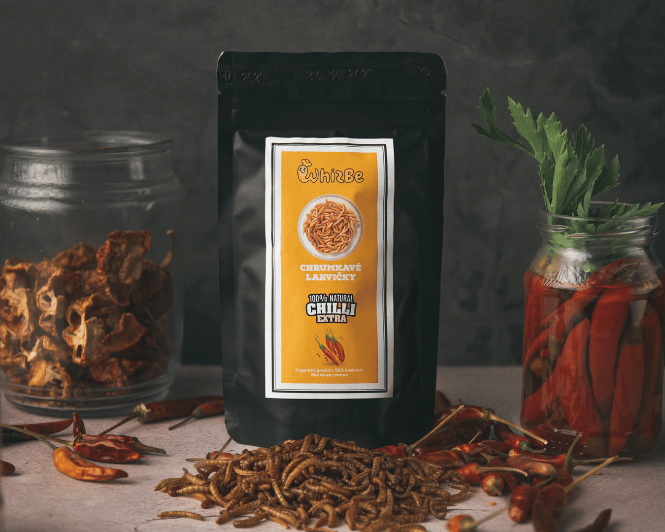 Whizbe - Mealworms extra chilli - 21bites
