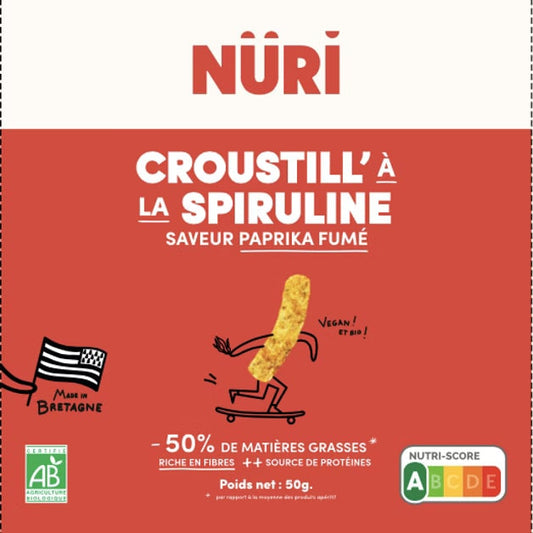 Spirulina and Smoked Paprika Puffed Chips