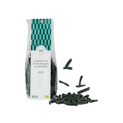 Rice pasta with spirulina - caserecce