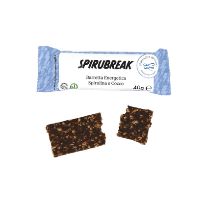 Energy bar coconut and spirulina