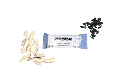 Energy bar coconut and spirulina