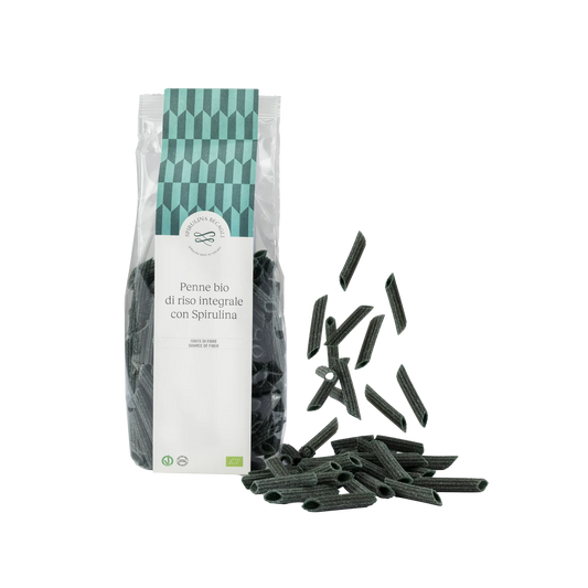 Pasta di riso - Penne rigate con spirulina