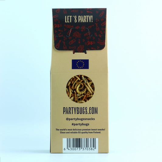 Party Bugs - Smokey BBQ Mealworms - 21bites