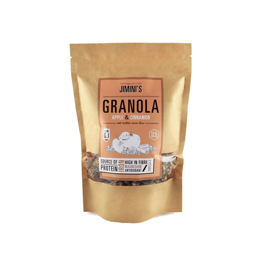 Jimini's - Apple and cinnamon granola with edible insects powder
